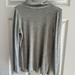 Elegant Gray Women's Cowl Neck Sweater